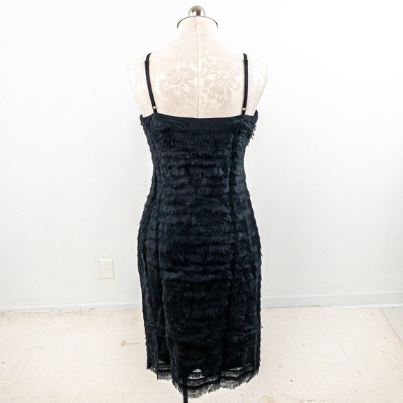 Herve Leger Dress Tiered Raw Edge Silk Organza L - Picture 4 of 15